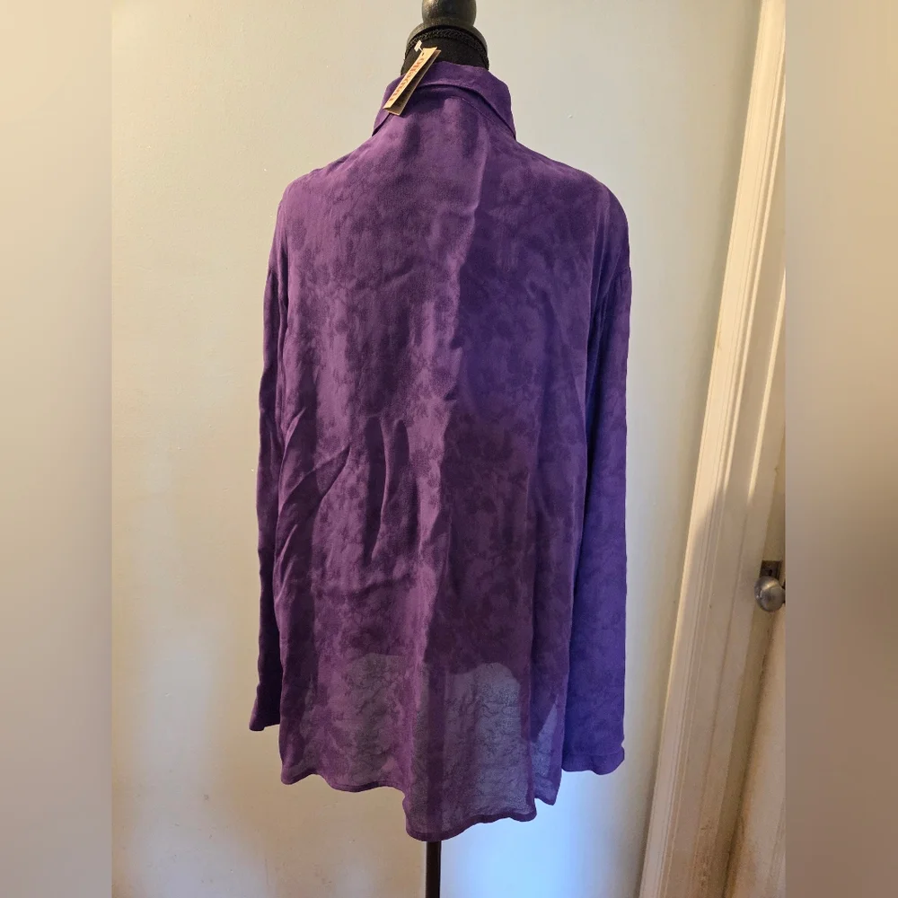 NWT Tianello Rich Purple Blouse - Picture 3 of 7